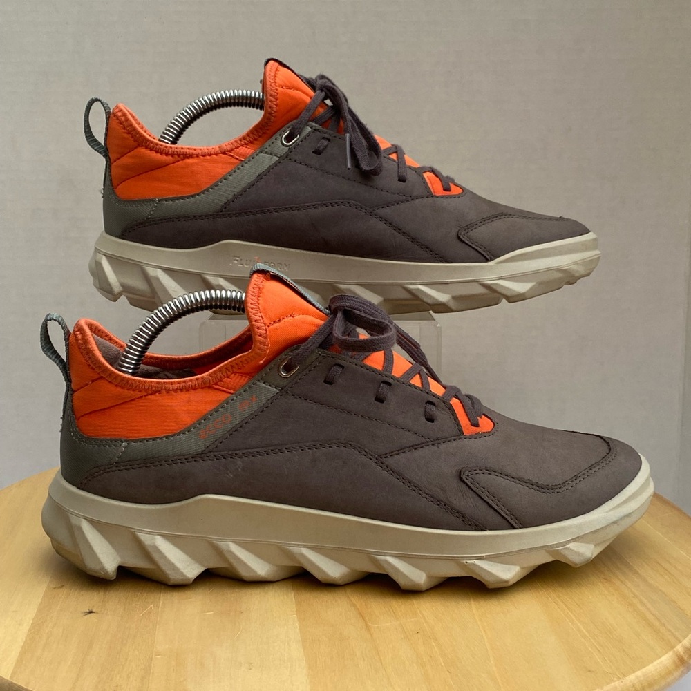 Ecco Women's Charcoal and Orange Sneakers